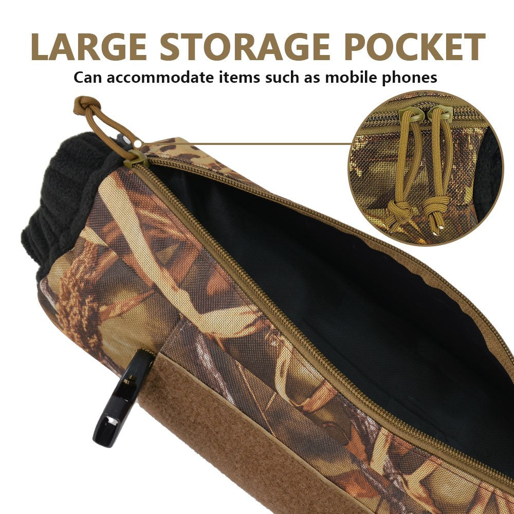 Tactical Hand Warmer with Fleece Lining and Zipper Pouch for Hunting