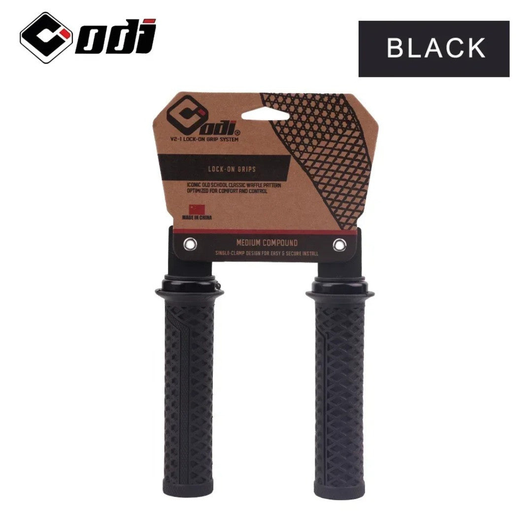 Lock On Mountain Bike Grips - Flanged Handlebar Grips for MTB, BMX & Urban Bikes - Multiple Colors