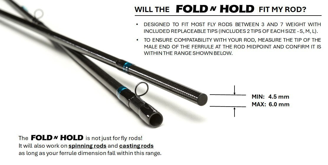 Fly Rod Transport Solution - Fold N Hold for 3-7 Weight Fly Rods