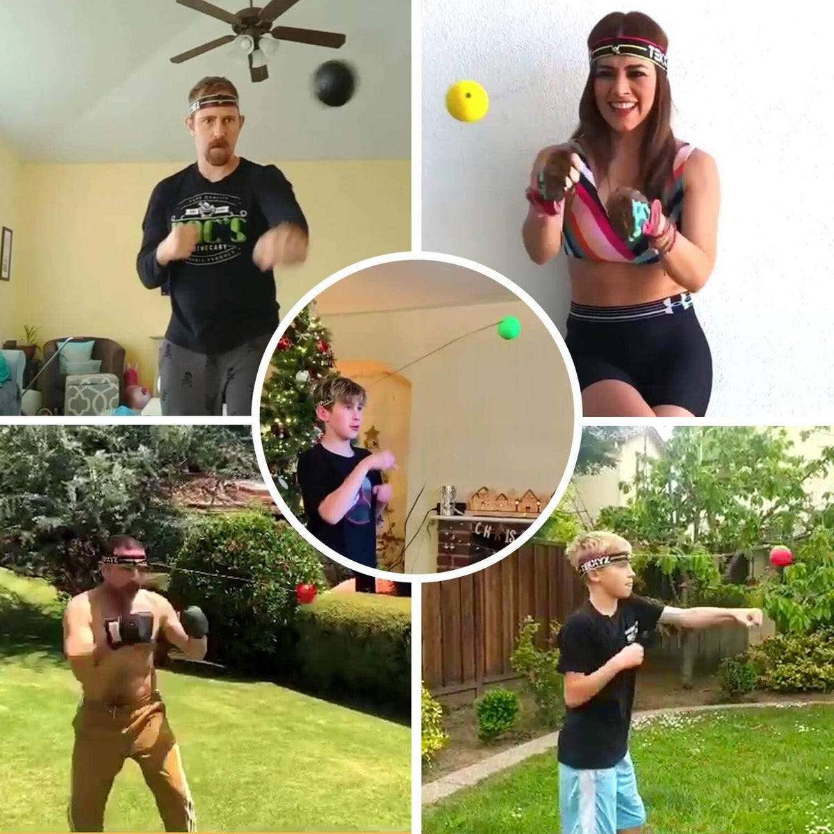 Family Foam Boxing Set with Adjustable Headbands - Safe for All Ages
