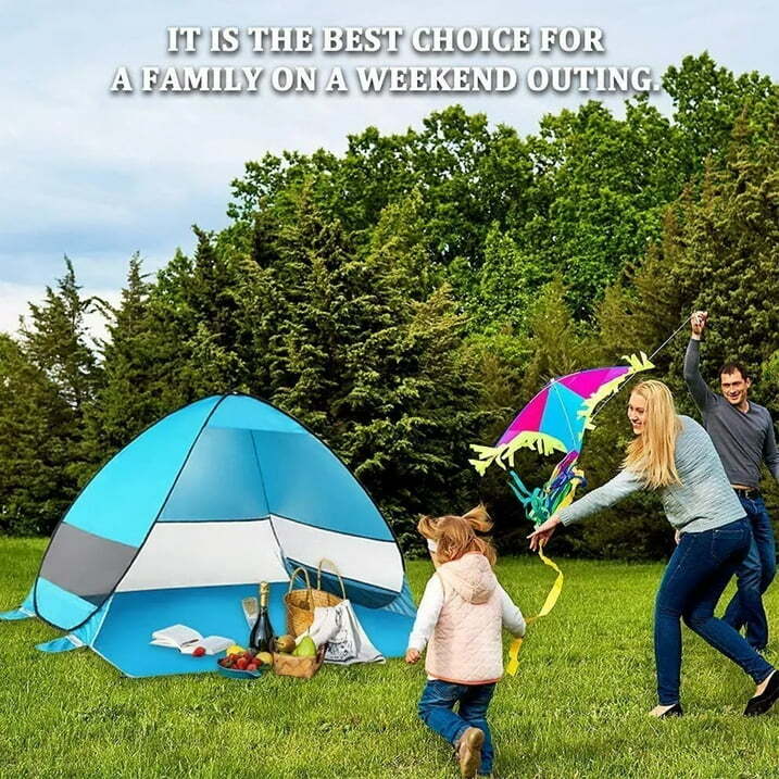 Portable Pop Up Beach Tent Sun Shade Shelter with Carry Bag UV Protection