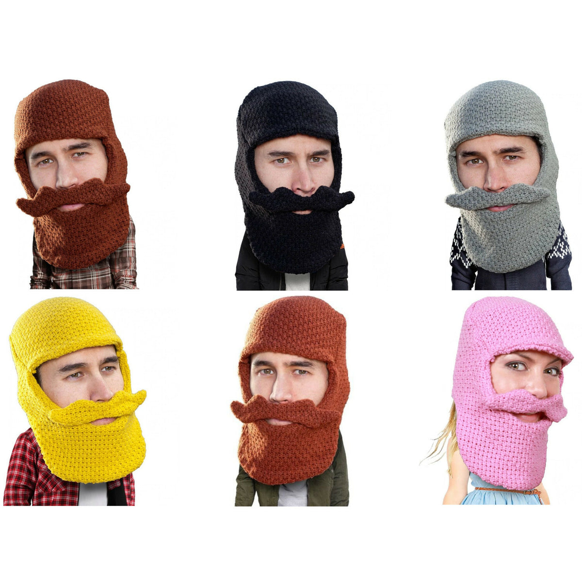 Beard Head Classic Knit Bearded Face Mask & Hat - Unisex Winter Accessory