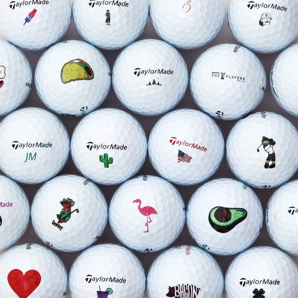 TaylorMade TP5 Practice Golf Balls - Custom MySymbol Stamps, 1 Dozen & Multi-Quantity Options