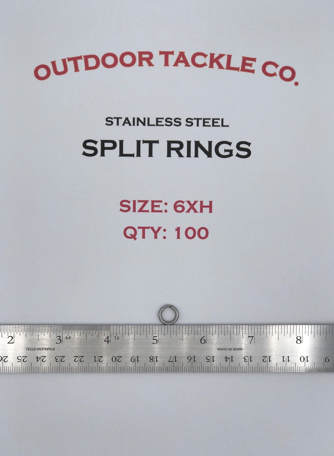 Heavy Duty Stainless Steel Split Rings for Fishing #6 - 100 Count