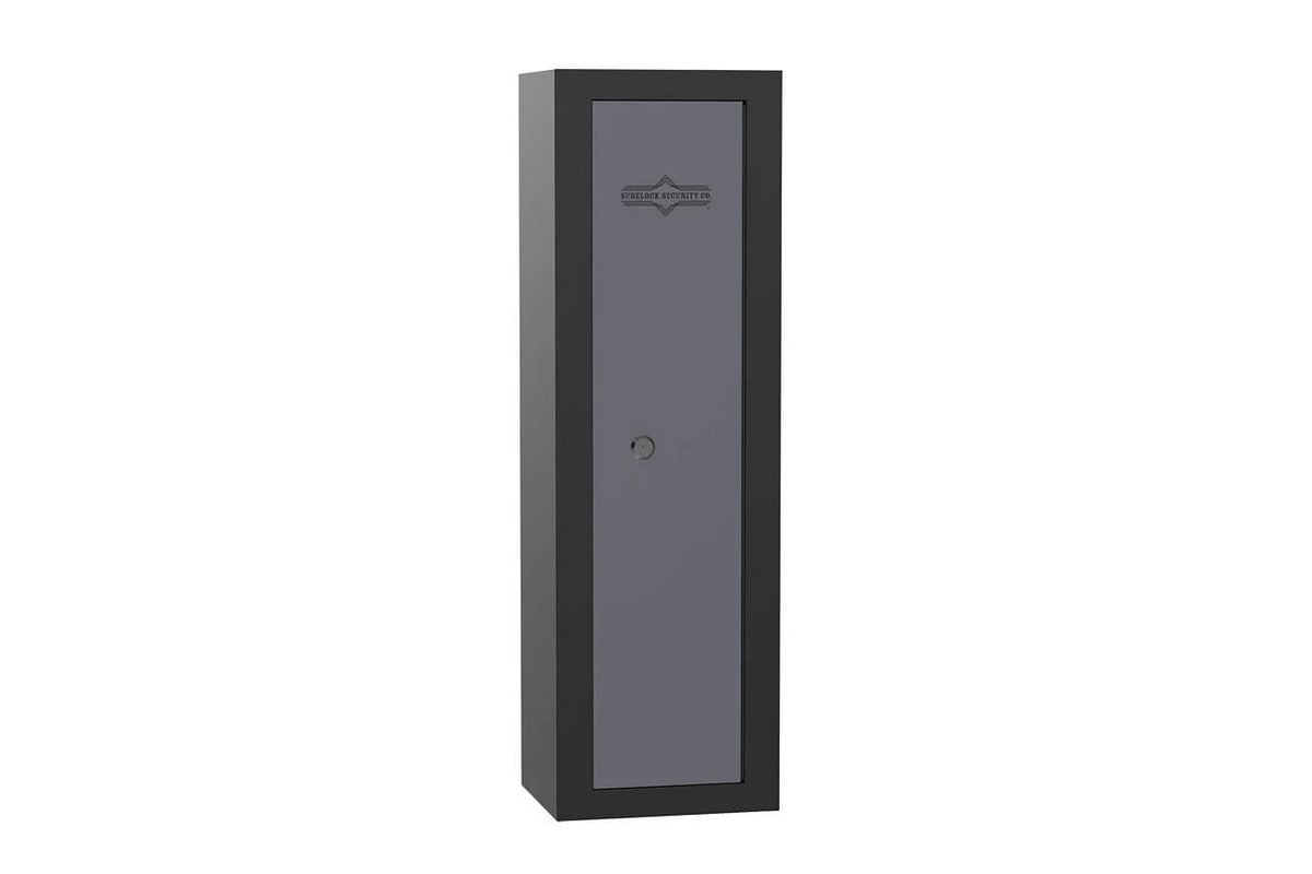 Gun Locking Cabinet for 10 Firearms - Steel Security Safe Black/Gray
