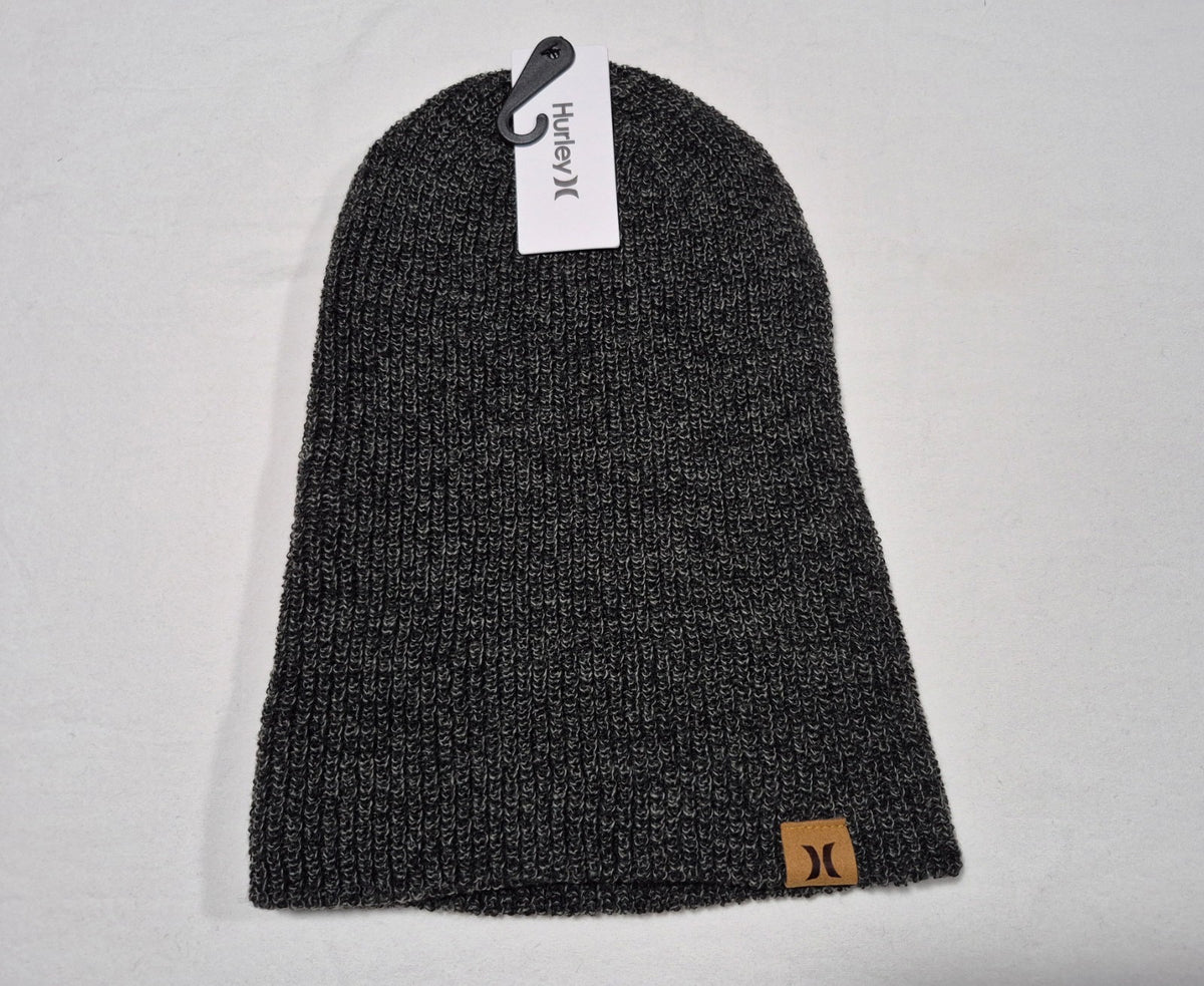 Unisex Gray Beanie Hat - Hurley Icon Logo Park City Cuffed Winter Cap