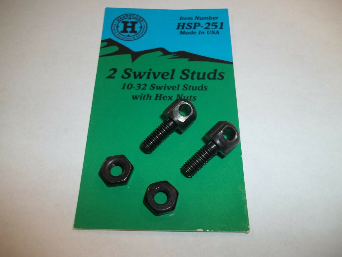 USA Made Swivel Studs with Nuts for Firearms - 1/2 Inch Threaded