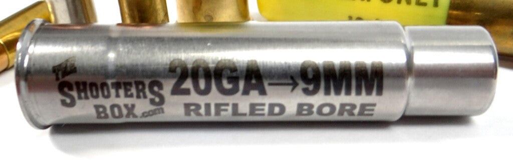 20GA to 9mm Rifle Shotgun Adapter Chamber Reducer Stainless Steel