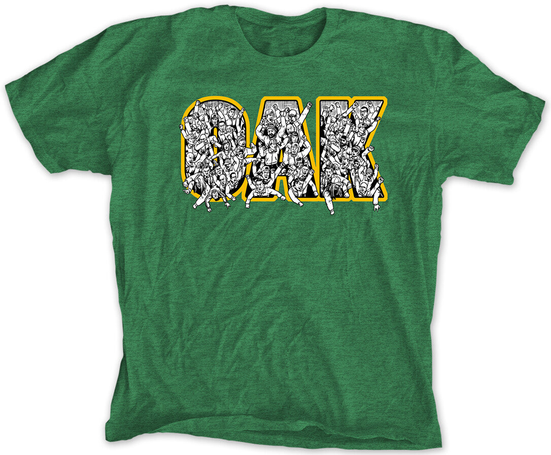 Dethrone Oak T-Shirt Kelly Heather Unisex Athletic Tee