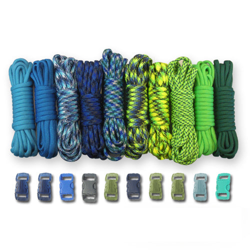 Paracord DIY Bracelet Kit with Buckles - 100 FT Paracord Crafting Set