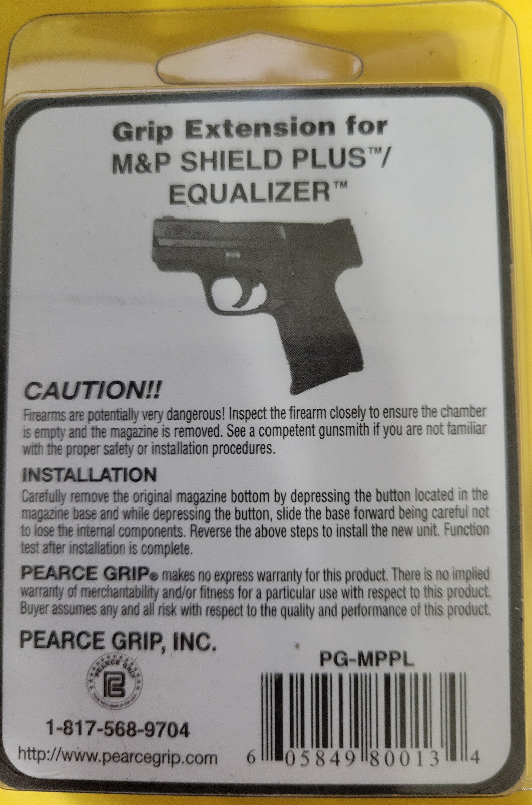 Magazine Extension for S&W M&P 9 Shield Plus 9mm - Adds Grip & Handling