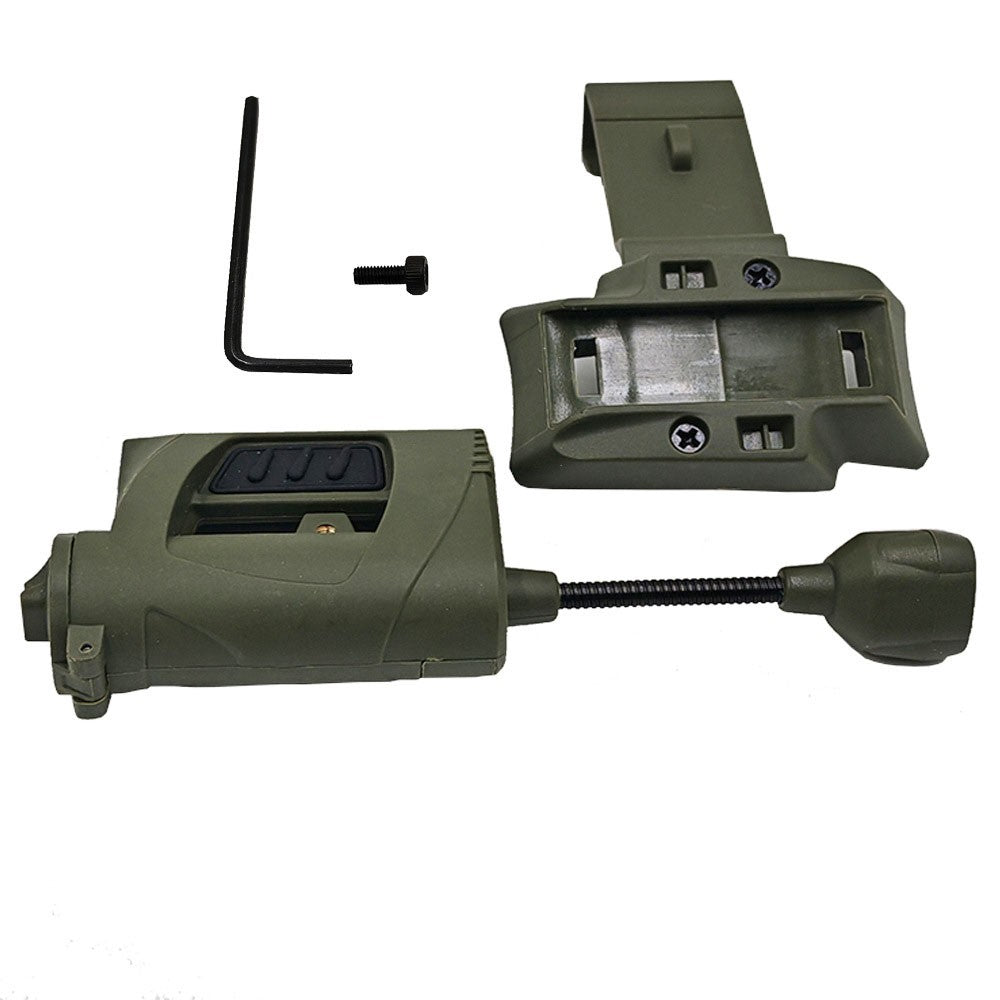 Tactical Helmet Flashlight with IR Signal Light for OpsCore Rails