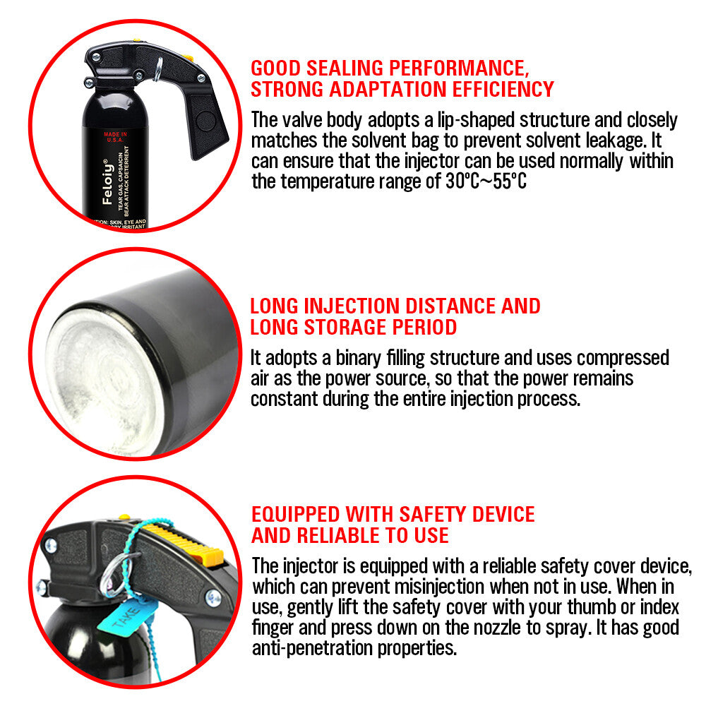 16 oz. Bear Repellent Spray with Holster - Fog Deployment, 35 ft Range, EPA Approved