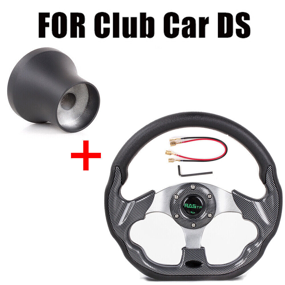 13-Inch Golf Cart Steering Wheel & Hub Adapter for EZGO Yamaha Club Car