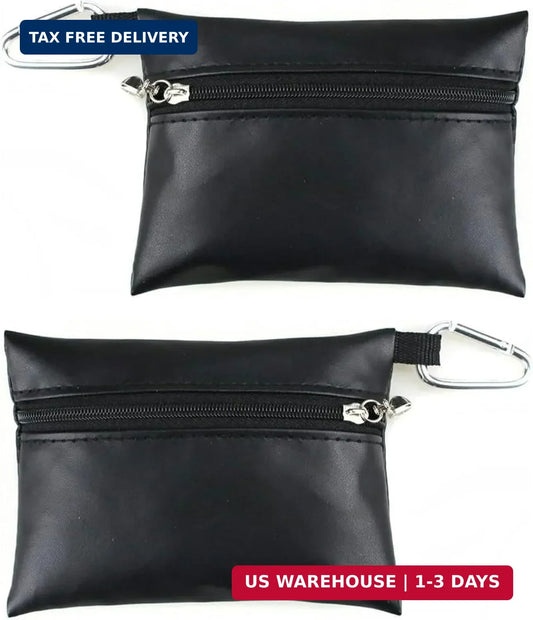Mini Golf Tee & Ball Pouch Set - Leather Golf Accessories