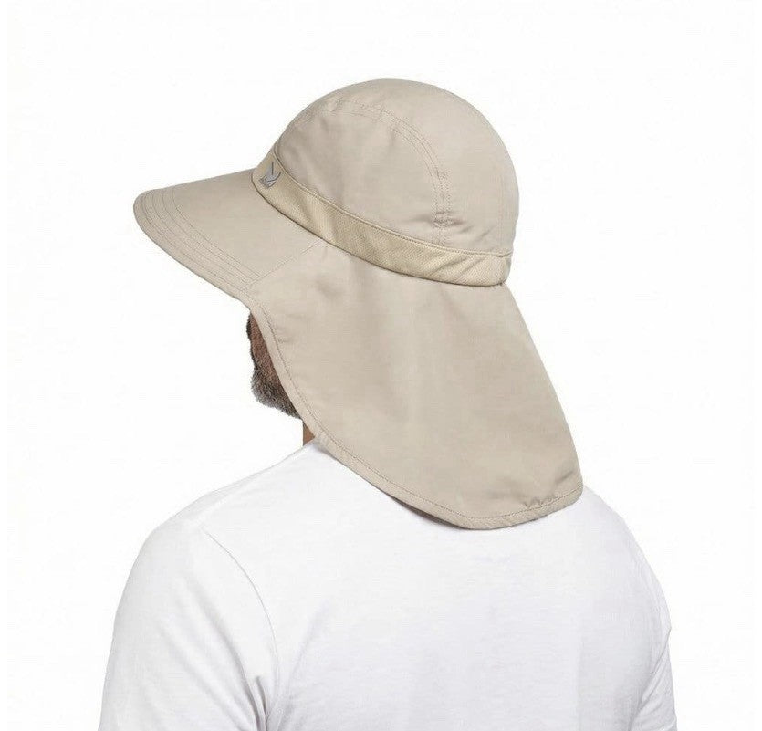 Cooling Sun Hat for Men Women Unisex Wide Brim UPF 50 Khaki