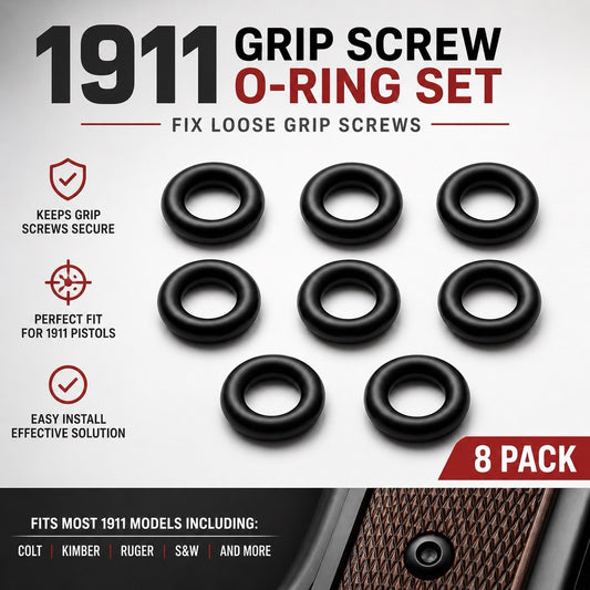 1911 Grip Screw O-Rings - 8 Pack, Fix Loose Grip Screws for Colt Kimber Ruger