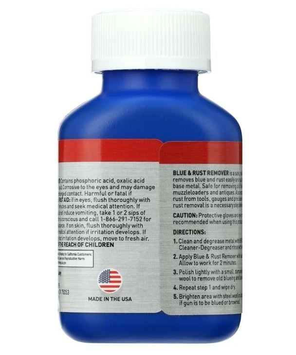 Rust and Blue Remover Liquid - 3 fl oz Bottle for Guns & Tools