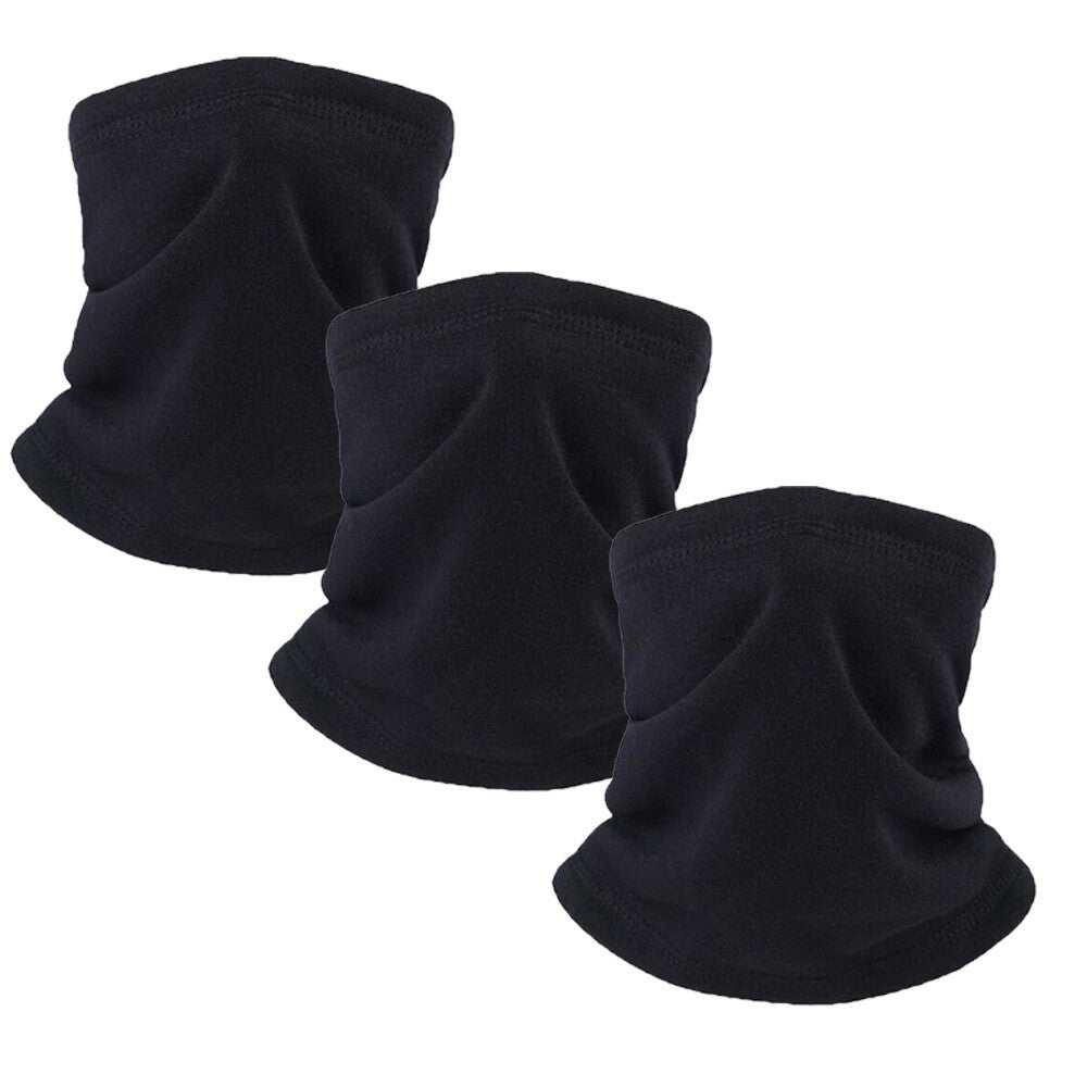 Thermal Fleece Neck Gaiter 3 Pack Winter Face Mask Scarf for Outdoor Sports