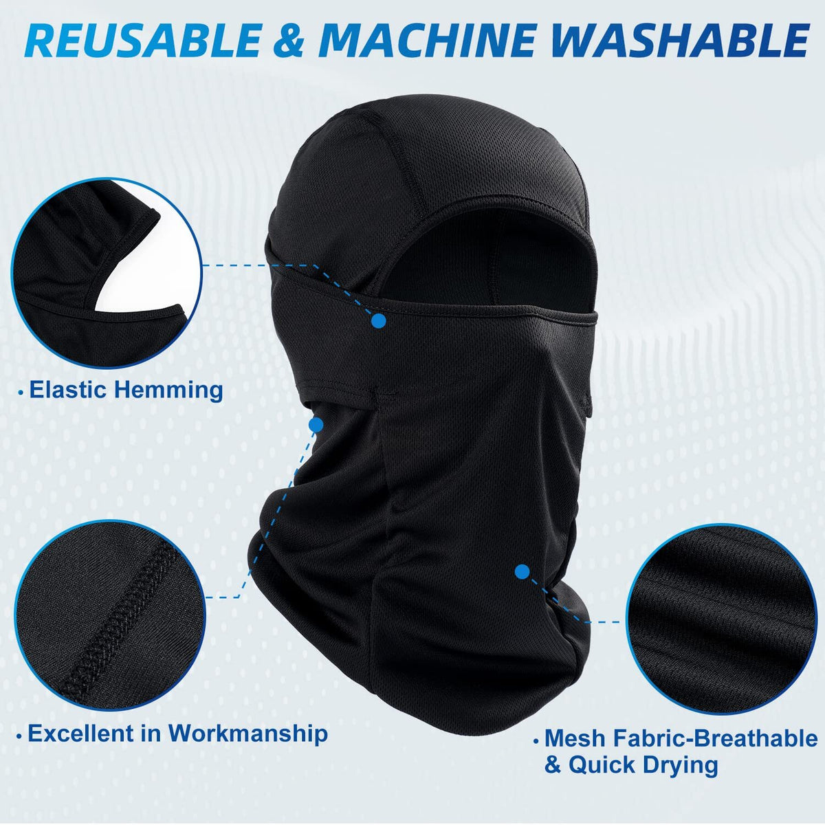 Full Face Mask UV Protection Balaclava for Ski Snowboard Outdoor Sports Men Women