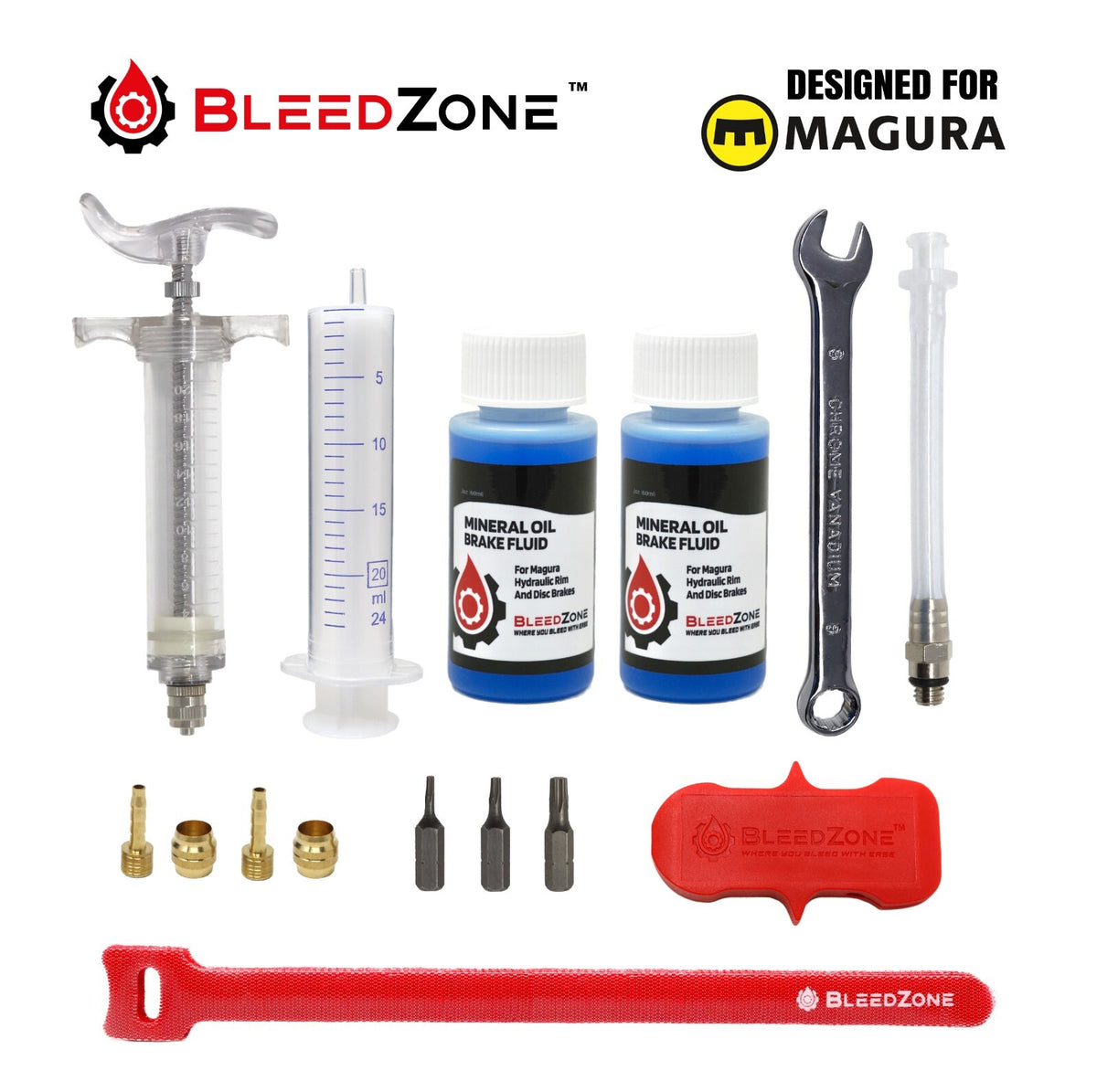 Hydraulic Brake Bleed Kit for Magura Mountain Bike Disc Brakes - Multiple Features