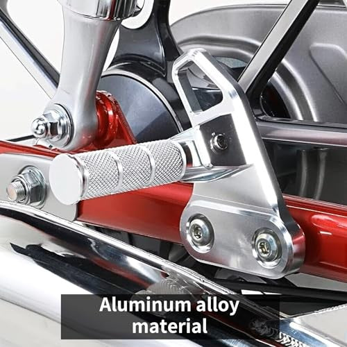 Motorcycle Passenger Footpegs for Honda Super Cub C125 2018-2025 CNC Aluminum Anti-Skid Silver