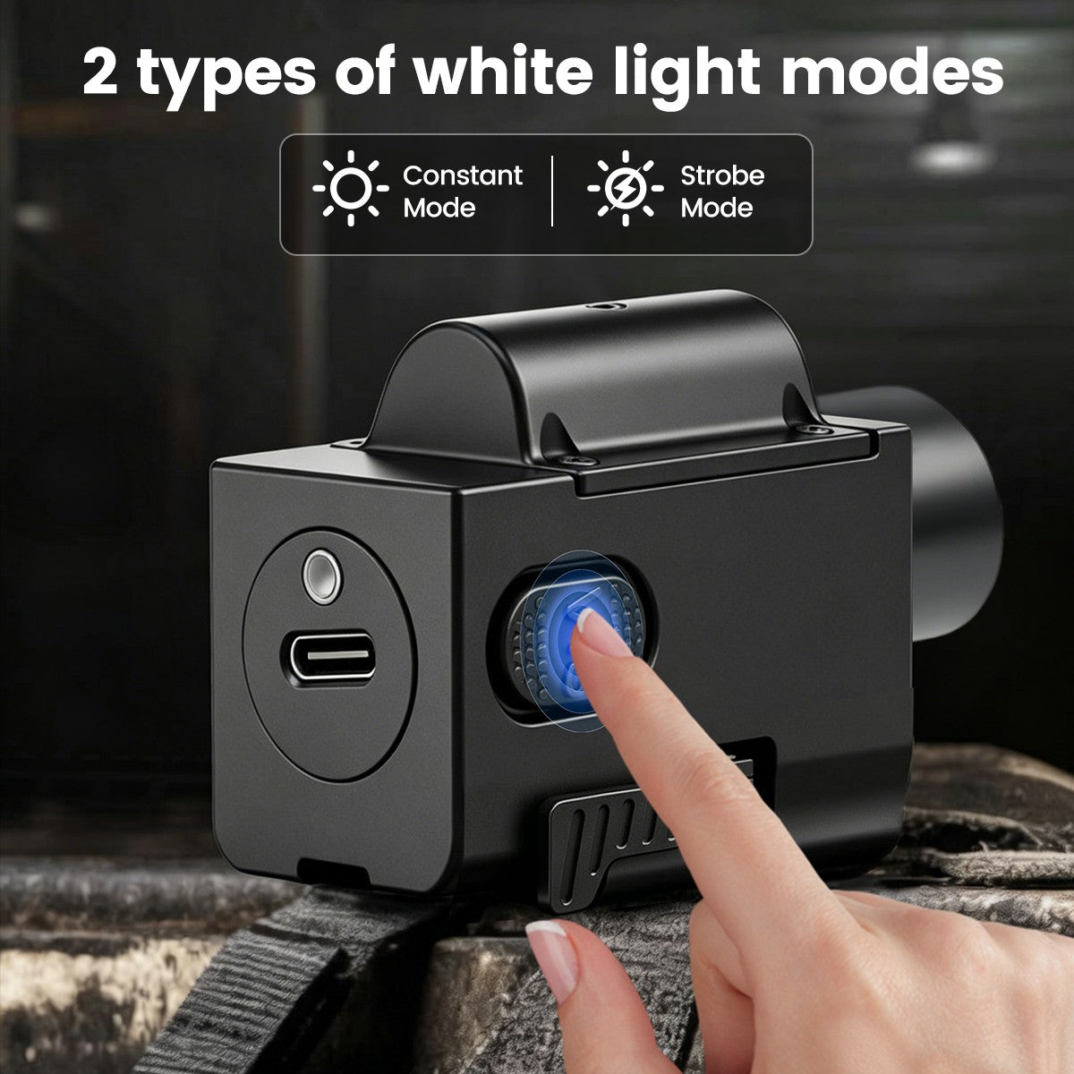 2000 Lumens LED Flashlight & Red Combo for G17 G19 with USB Charging