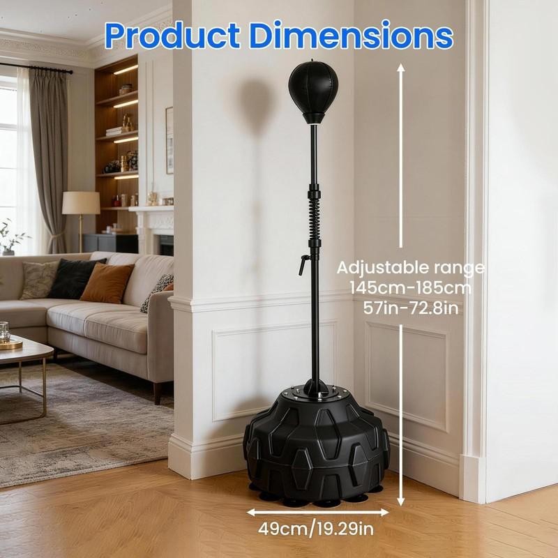 Freestanding Reflex Speed Boxing Bag with Adjustable Stand for Training
