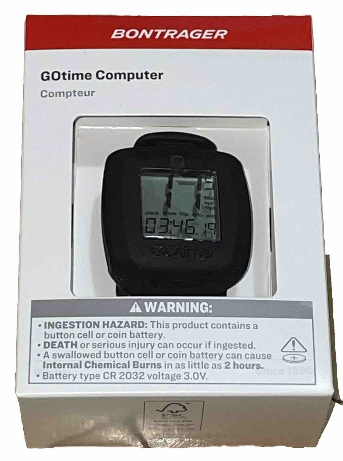 Wireless Bicycle Computer with Battery - Trek Bontrager Gotime 425309