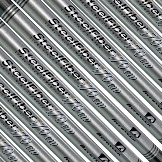 Golf Iron Shaft Set - SteelFiber Taper Tip, Flex & Weight Options