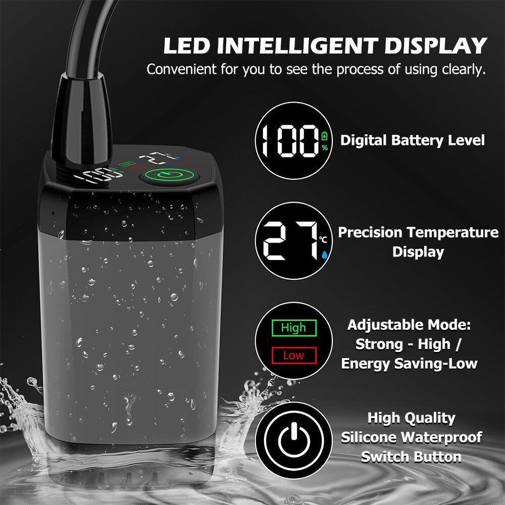 Portable Camping Shower Pump with 6000mAh Battery, Adjustable Water Modes