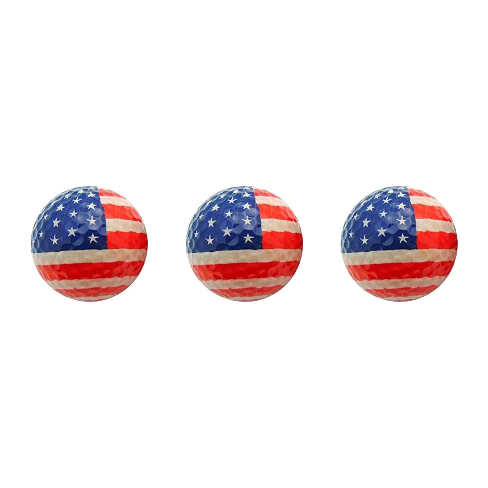 3 Pack Golf Balls - USA Flag, Stars & $100 Styles for Golf Enthusiasts