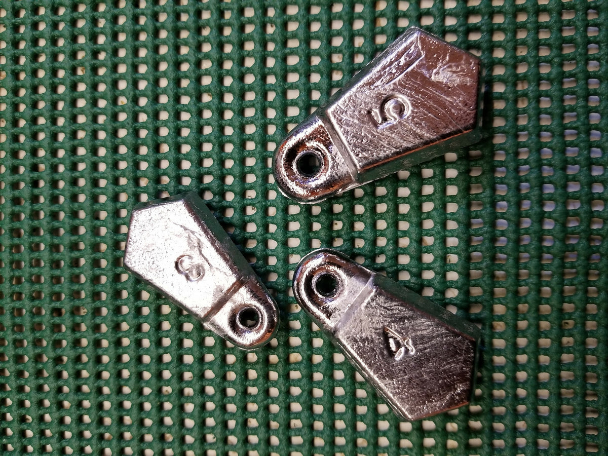 25 Pack 3oz Flat Lead Fishing Sinkers Tackle Weights for Casting & Bottom Fishing