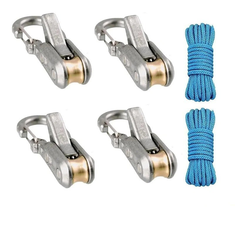 Retractable Rope Tie Down Hooks with Cam Buckle for Cargo & Camping