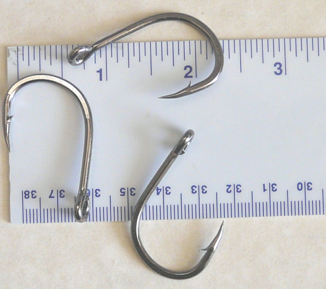 25 Pack Heavy Duty Black Nickel Live Bait Fish Hooks Size 8/0