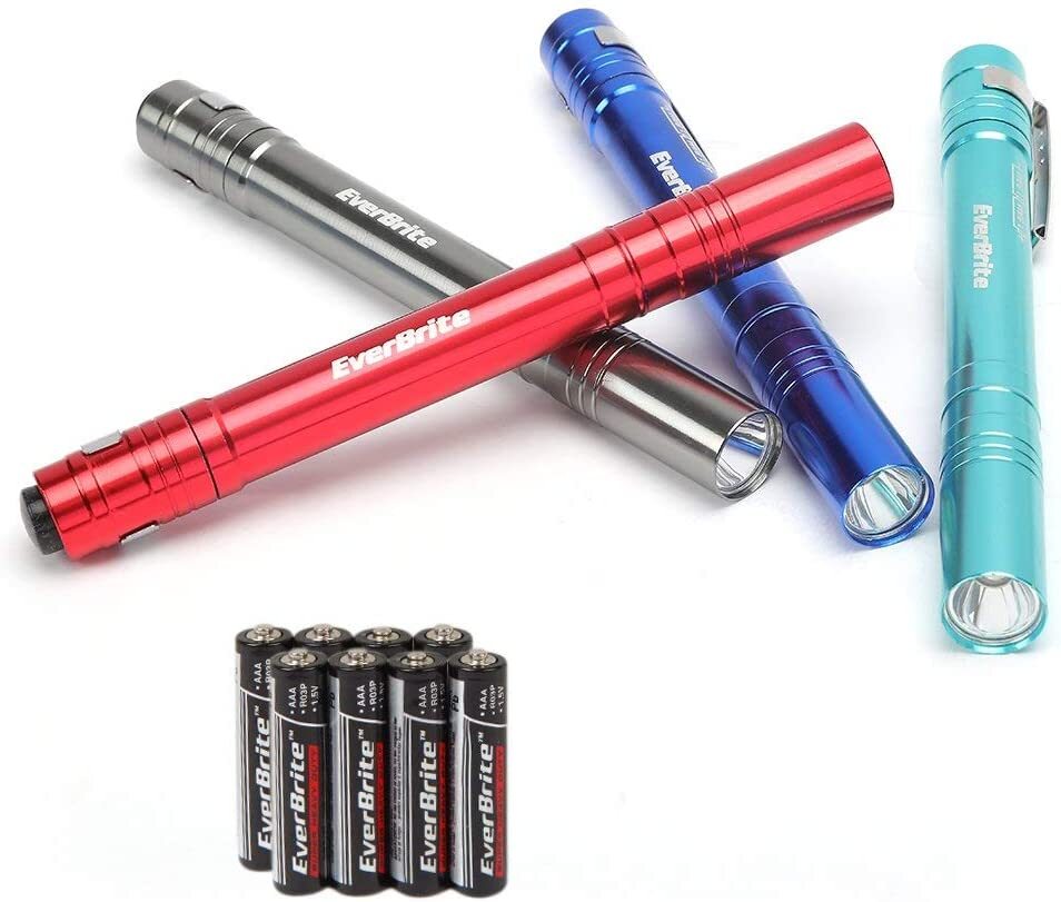 Portable LED Penlight Flashlight Set with Clip - Multiple Colors & Modes