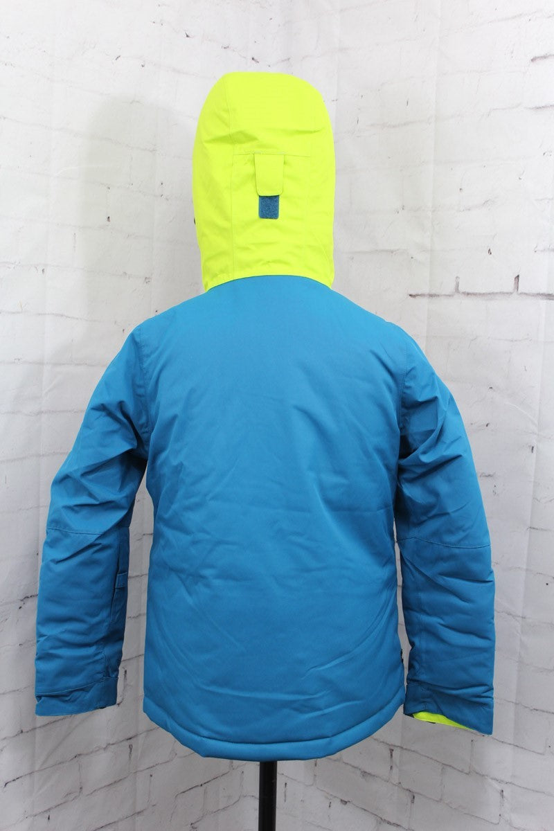 Girl's Youth Snow Jacket with Insulation and Waterproof Features - Small, Dark Lagoon/Mountain Sunset