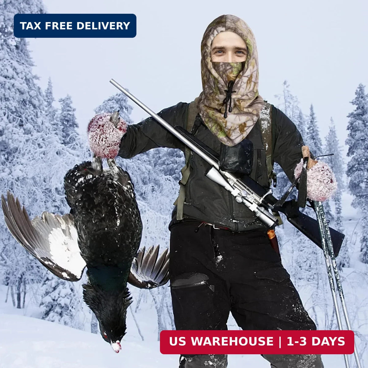 Winter Camouflage Hunting Face Mask Balaclava for Cold Weather
