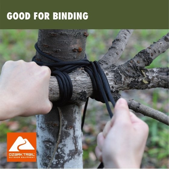 Heavy Duty 50FT Paracord Rope with 1100LB Strength for Camping & Outdoor Use