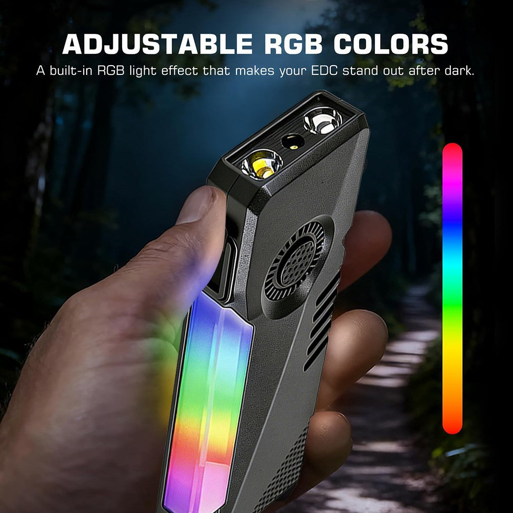 Rechargeable Pocket LED Flashlight with Magnetic Clip & Multiple Modes
