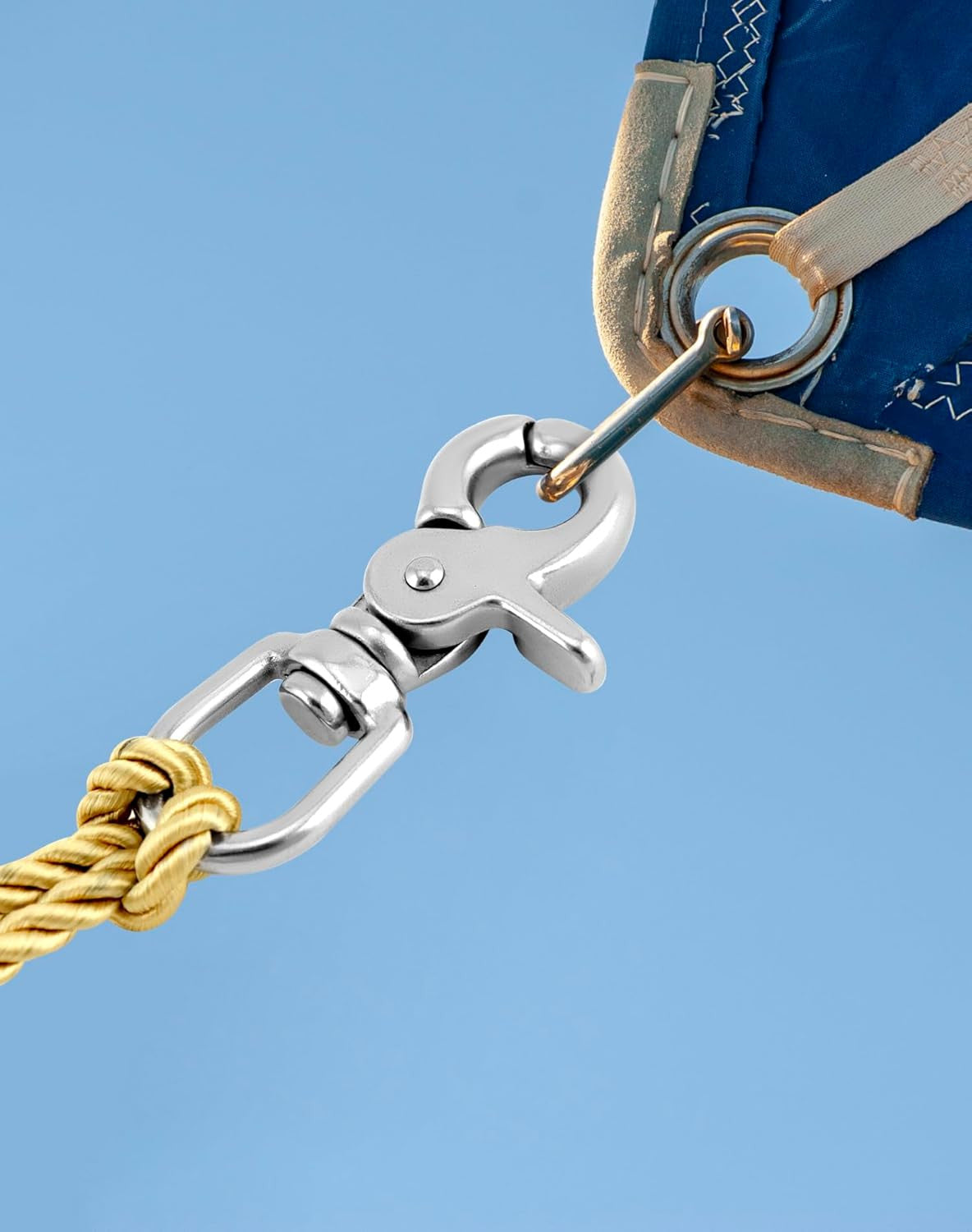 Marine Grade Stainless Steel Swivel Trigger Snap Hook 4 Pack - 2.56" Heavy Duty Clips