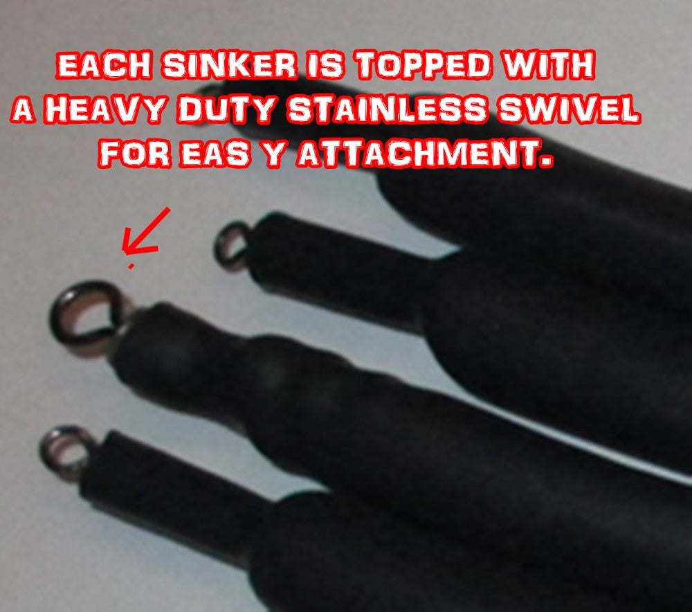 Flexible Snagless Drift Sinkers for Catfish Fishing | Multiple Sizes