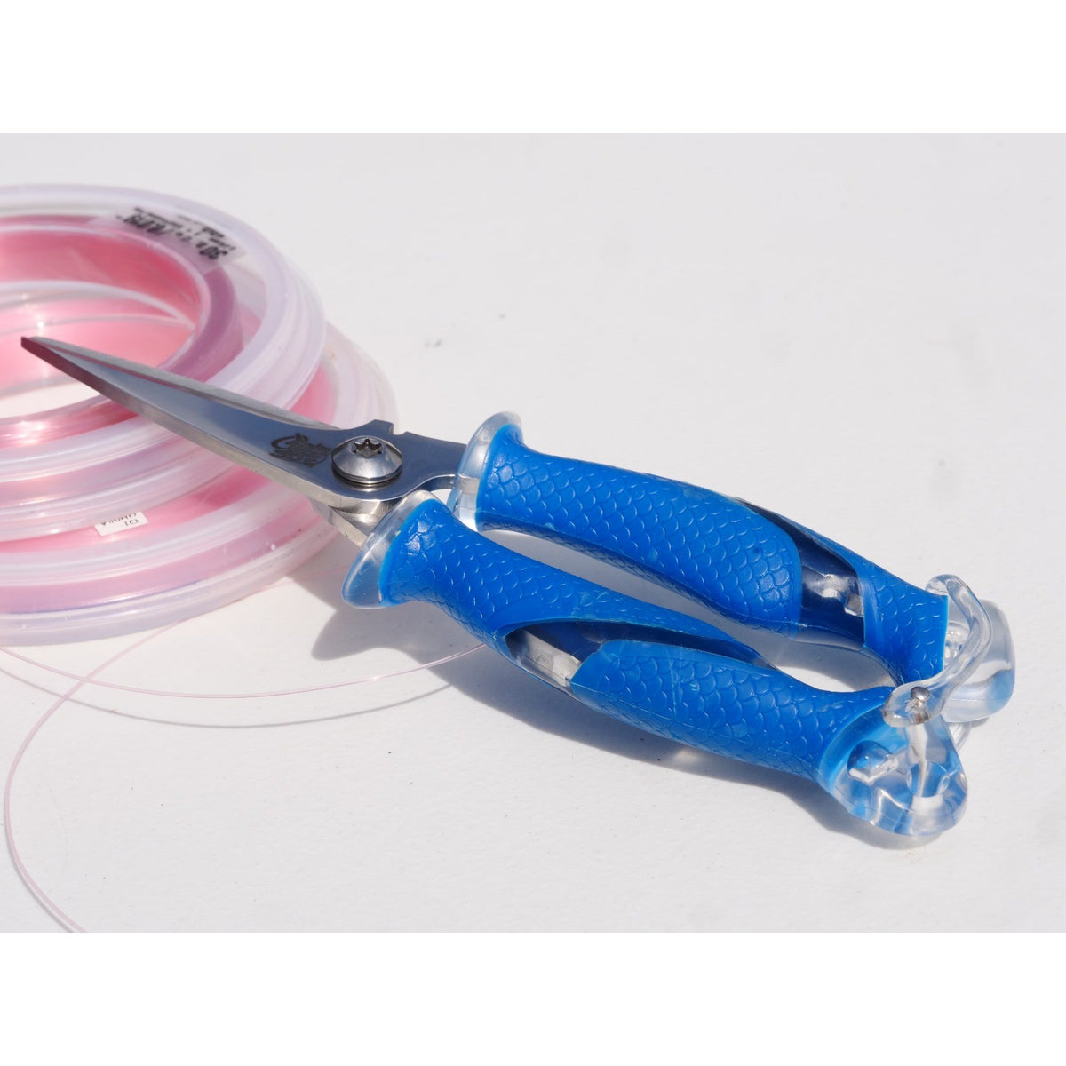 Heavy Duty Blue Fishing Line & Metal Wire Cutting Scissors - Rust-Resistant