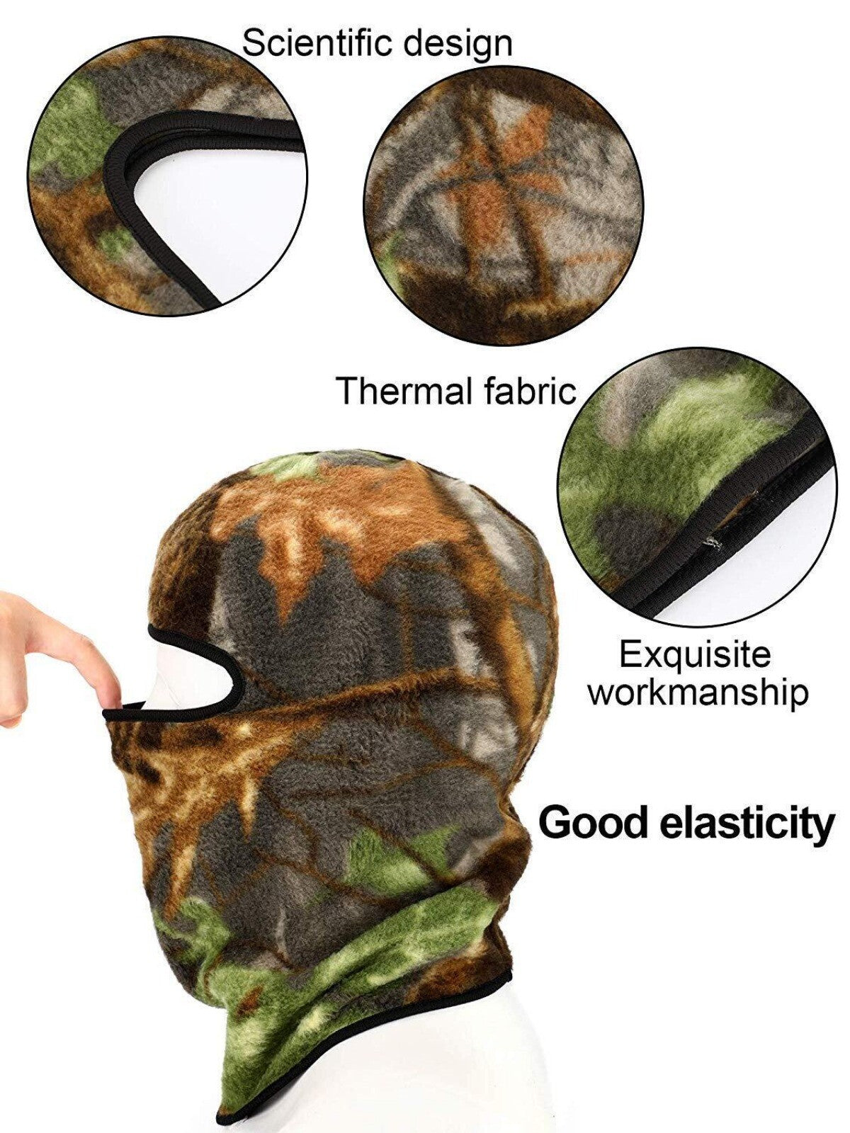 Winter Thermal Fleece Balaclava Neck Warmer Ski Mask - Windproof & Cold Protection