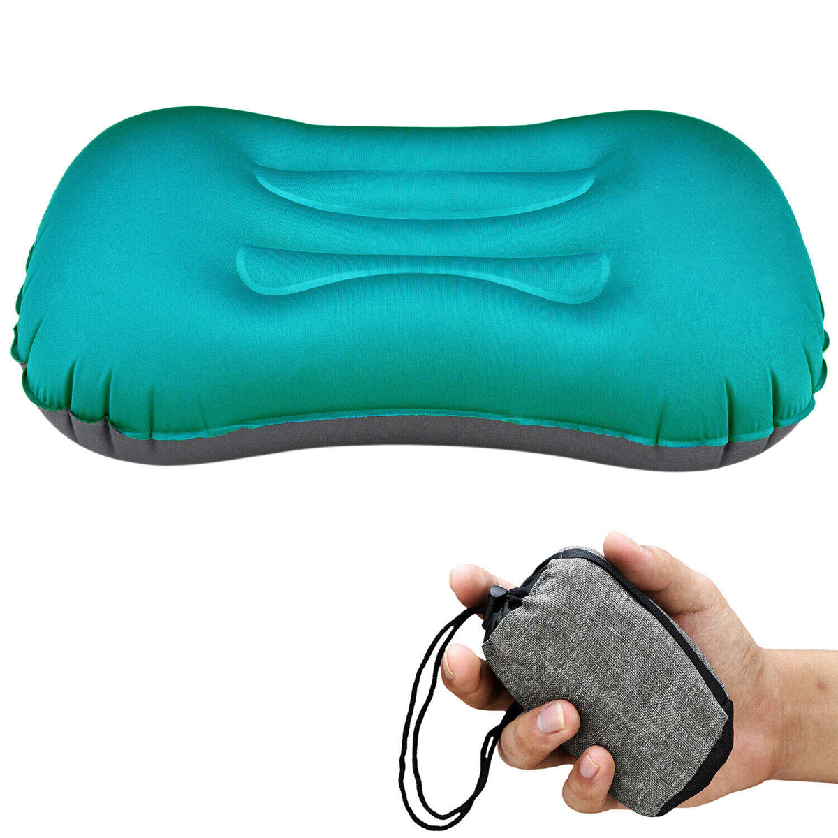 Inflatable Travel Pillow Neck Support Cushion Compact Portable Head Rest