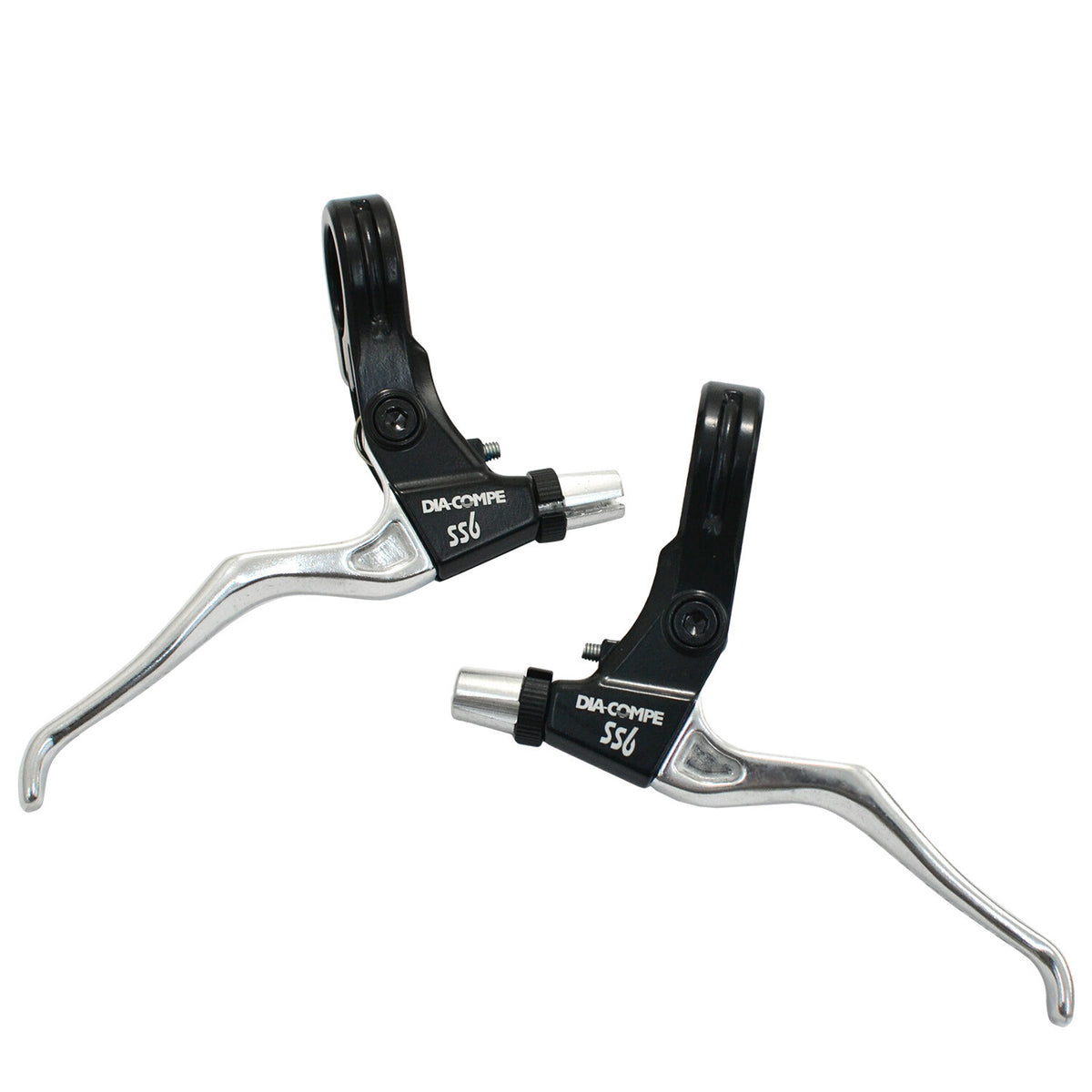 DIA-COMPE SS6 Old School MTB Brake Levers Set - Black & Silver