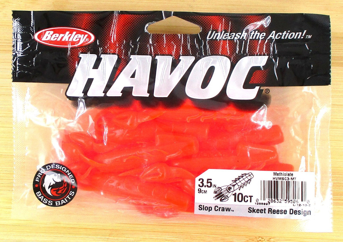 6 Pack Skeet Reece Slop Craw Baits - Methiolate 3.5" Fishing Lures