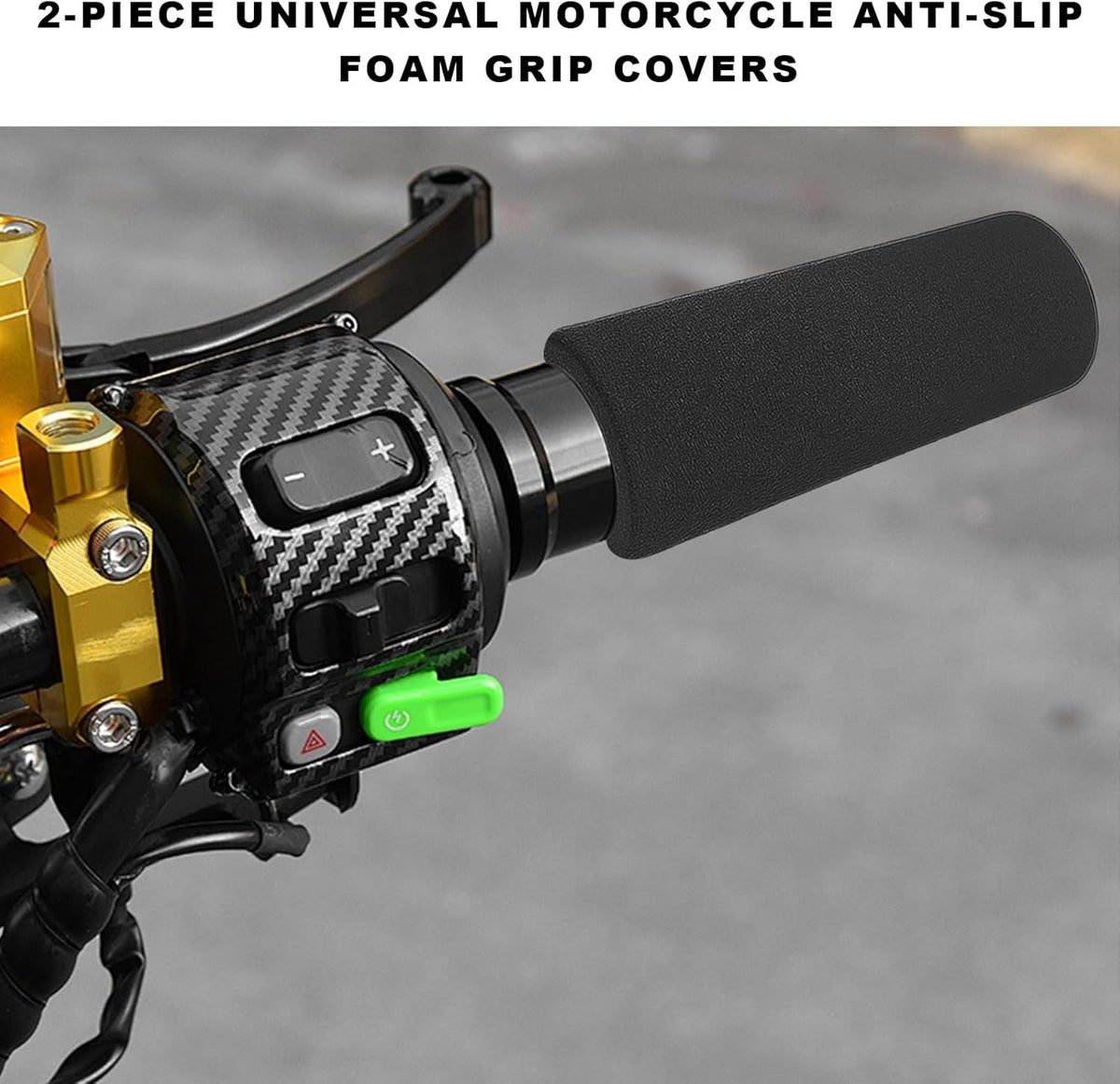 2 PCS Foam Handlebar Grips for Motorcycle Bike Scooter Anti-Slip Comfort