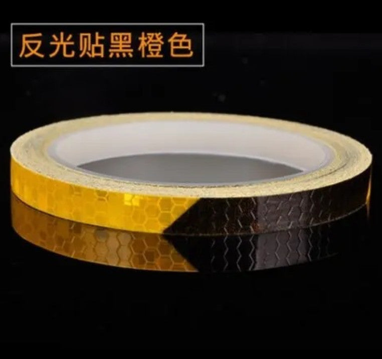 Reflective Bike Tape Fluorescent Safety Sticker Roll 8m for Bicycle & Outdoor Use