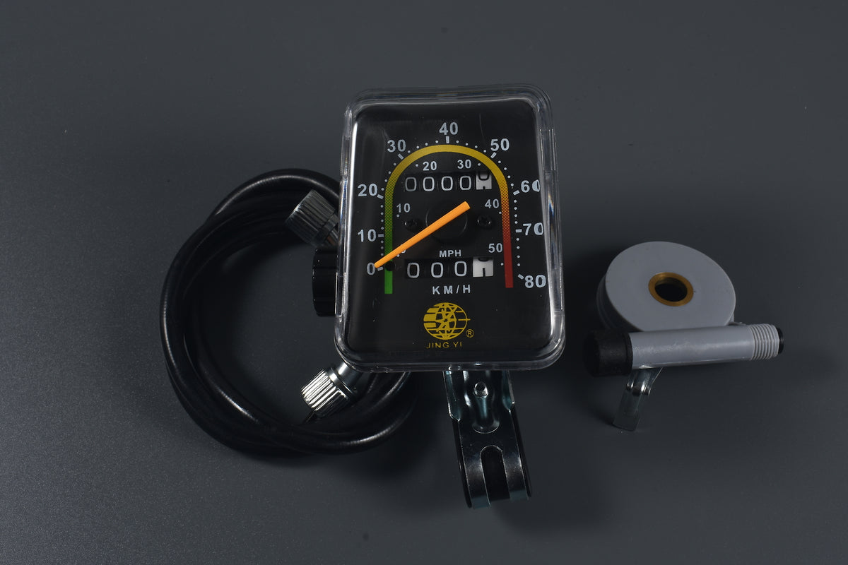 26-Inch Vintage Mechanical Bike Speedometer - Waterproof Chrome Bezel